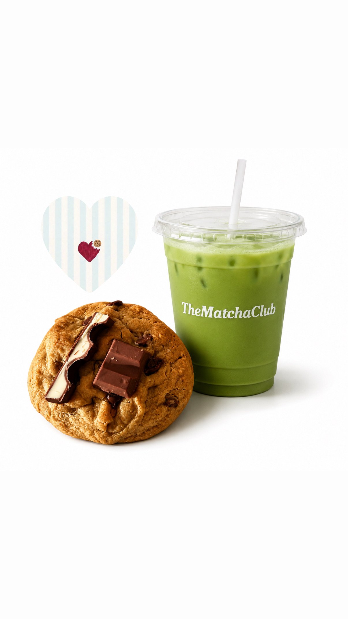 Matcha Latte + Kinder cookies